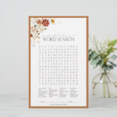 エレガント錆オレンジフローラブライダルシャワーゲーム (スタンド正面)