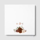 エレガント錆オレンジボーバラホイル結婚ズ ゲストブック (裏面)