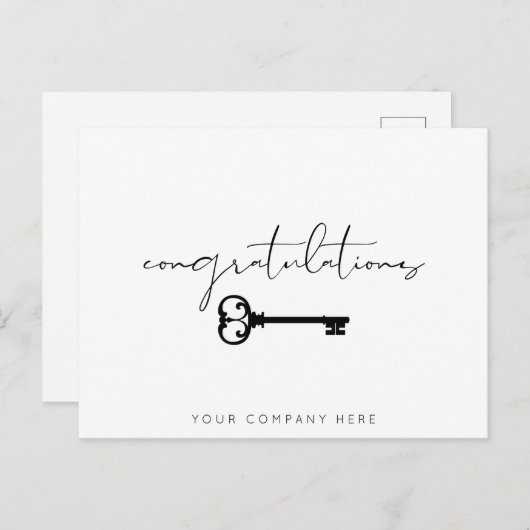 エレガント鍵おめでとうニューホームエ実在ステート ポストカード (正面/裏面)