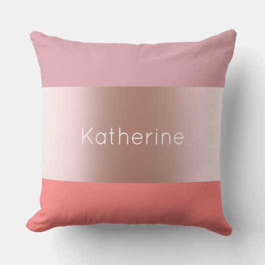 エレガント雛モダンバラ金ゴールドピンクサンストライプのゴ クッション (正面)