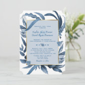 エレガント離れクラシック金ゴールドモノグラム結婚ズ 招待状 (スタンド正面)