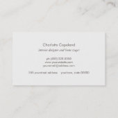 エレガント離れシック内装デザイントープ自然 名刺 (裏面)