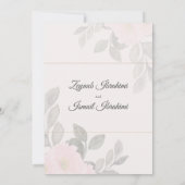 エレガント離れシンプルイスラム教徒結婚の 招待状 (裏面)