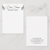 エレガント離れジュエリーイヤリング表示 名刺 (正面/裏面)