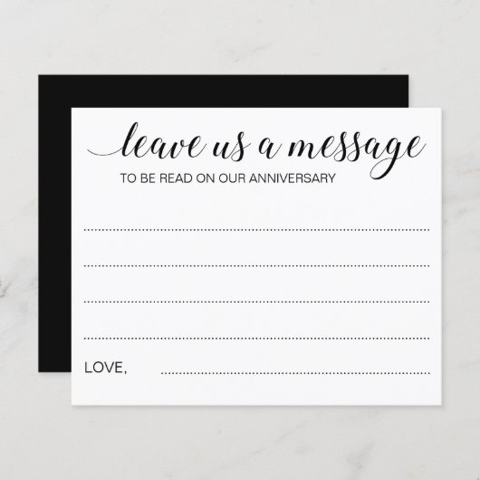 エレガント離れメッセージの結婚アドバイス (正面/裏面)