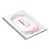 エレガント離れモノグラムのバラ金ゴールドフレーム ノートブック (右側)