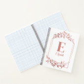 エレガント離れモノグラムのバラ金ゴールドフレーム ノートブック (内部)