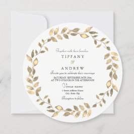 エレガント離れリースモダン招待 招待状