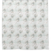 エレガント離れ水色シャワーカーテン シャワーカーテン (正面)