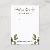 エレガント離れ素朴ジュエリーイヤリング表示 名刺 (正面)