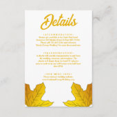 エレガント離れ素朴秋フローラ結婚s エンクロージャーカード (正面)