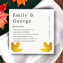 エレガント離れ素朴秋フローラ結婚s スタンダードカクテルナプキン