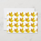 エレガント離れ素朴秋フローラ結婚s 出欠カード (裏面)