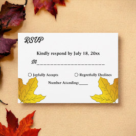 エレガント離れ素朴秋フローラ結婚s 出欠カード