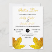 エレガント離れ素朴秋フローラ結婚s 招待状 (正面)