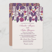 エレガント離れ結婚式招待状 招待状 (正面/裏面)