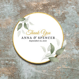 エレガント離れ金ゴールドとサークル結婚 ラウンドシール