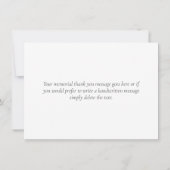 エレガント離れGREENERY葬儀メモリアルありがとう サンキューカード (裏面)