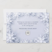 エレガント雪の企業の挨拶 シーズンカード (裏面)