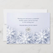 エレガント雪の企業の挨拶 シーズンカード (裏面)