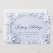 エレガント雪の企業の挨拶 シーズンカード (正面)