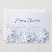 エレガント雪の企業の挨拶 シーズンカード (正面)