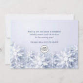 エレガント雪の企業の挨拶 シーズンカード (裏面)