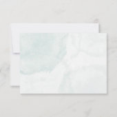 エレガント青カスタマイズ結婚花 招待状 (裏面)