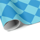 エレガント青ダイヤ市松模様にン ラッピングペーパー (ロールコーナー)