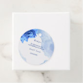 エレガント青パーソナライズされた結婚花 フェイバータグ (インサイチュ)