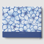 エレガント青結婚花 ゲストブック (裏面)