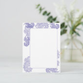 エレガント青縁どテンプレート ポストカード (スタンド正面)