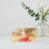 エレガント青銅赤グリッター 名刺 (スタンド正面)