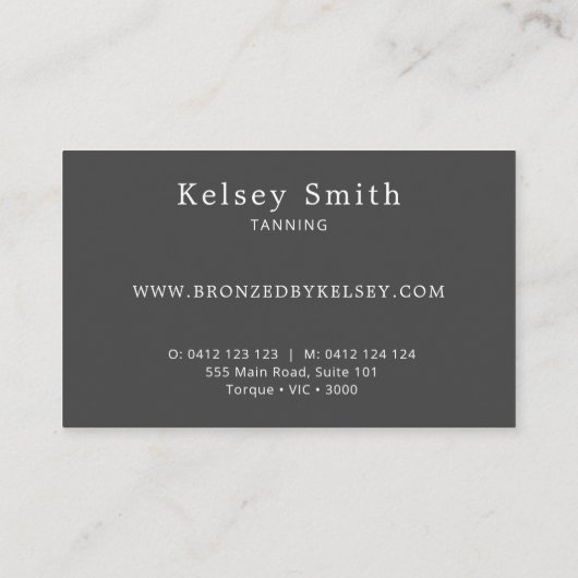 エレガント青銅金フェイク箔ストライプ 名刺 (裏面)