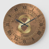 エレガント青銅8周年記念アイディア ラージ壁時計 (正面)
