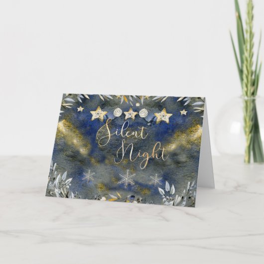 エレガント静かNight Christmas Card シーズンカード (正面)