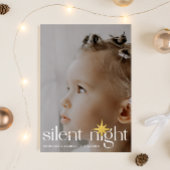 エレガント静かNight Christmas Starの写真 箔シーズンカード