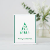 エレガント非モダン写真クリスマスツリー シーズンカード (スタンド正面)