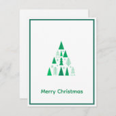 エレガント非モダン写真クリスマスツリー シーズンカード (正面/裏面)