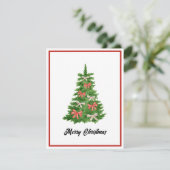 エレガント非モダン写真クリスマスツリー シーズンカード (スタンド正面)