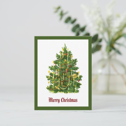 エレガント非モダン写真クリスマスツリー シーズンカード (スタンド正面)