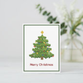 エレガント非モダン写真クリスマスツリー シーズンカード (スタンド正面)