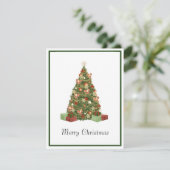 エレガント非モダン写真クリスマスツリー シーズンカード (スタンド正面)