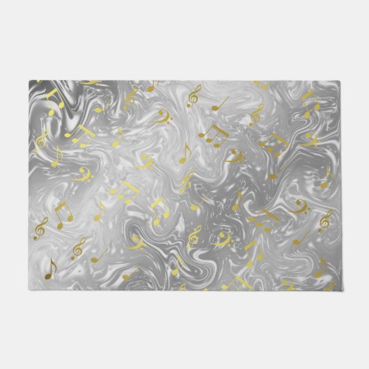 エレガント音符のパターン ドアマット (正面)