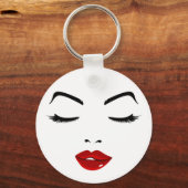 エレガント顔 キーホルダー (正面)