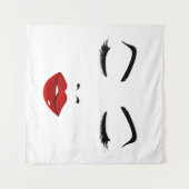 エレガント顔 タペストリー (正面(横))