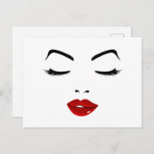 エレガント顔 ポストカード (正面/裏面)