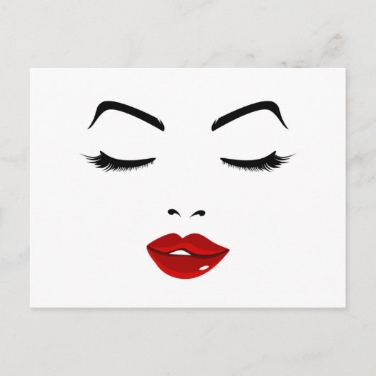 エレガント顔 ポストカード (正面)