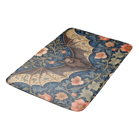 エレガント飛んでいるこうもりウィリアムインスパイアフローラ バスマット (アングル)