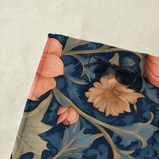 エレガント飛んでいるこうもりウィリアムインスパイアフローラ ビーチタオル (インサイチュ)